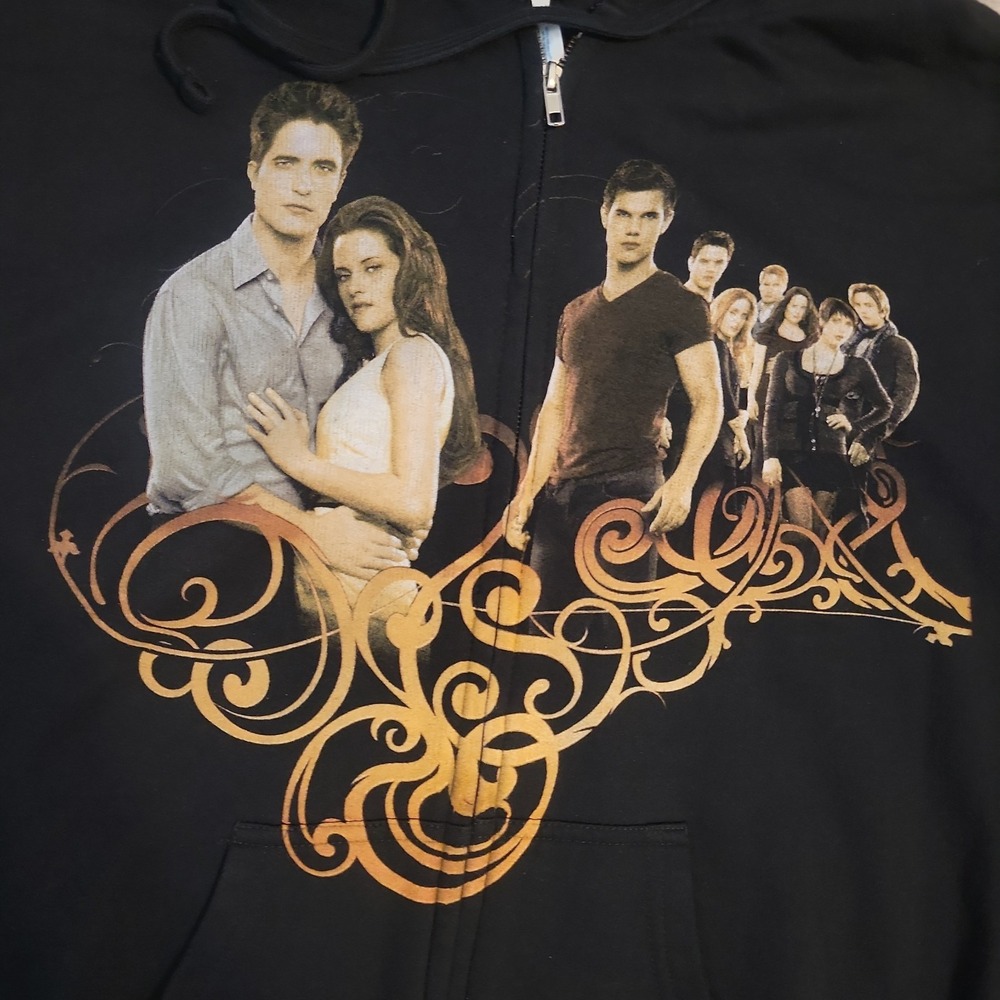 Twilight Breaking Dawn Saga Hoodie Sweatshirt Graphic Movie Y2K XL VGT Full Zip